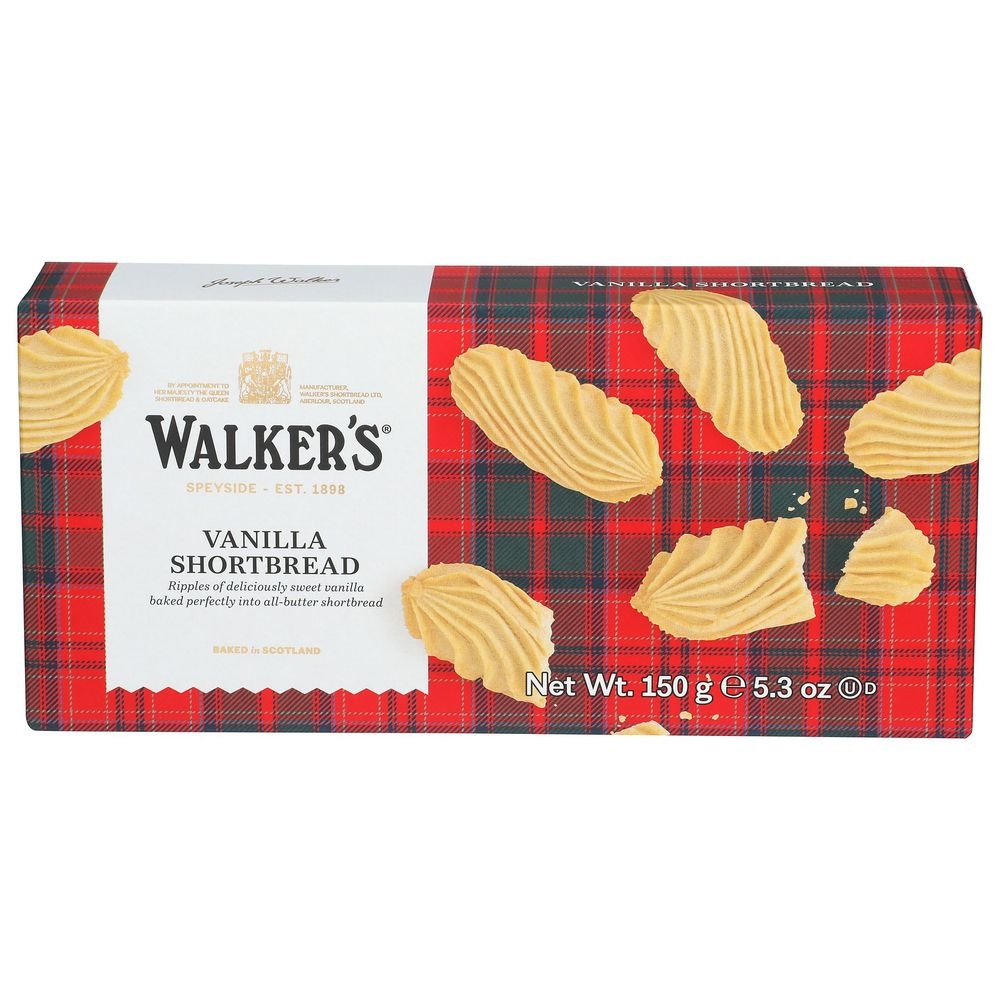 Walkers Pure Butter Vanilla Shortbread Cookies, 5.3 Ounce -- 12 per case