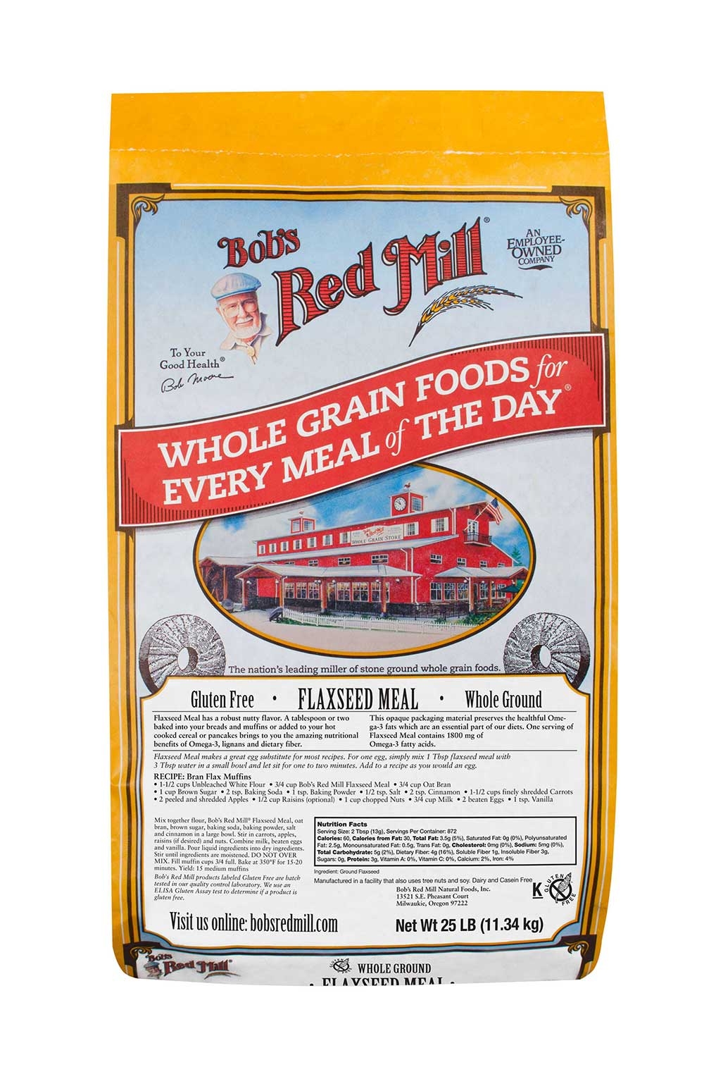 Bobs Red Mill Flaxseed Meal, 25 Pound