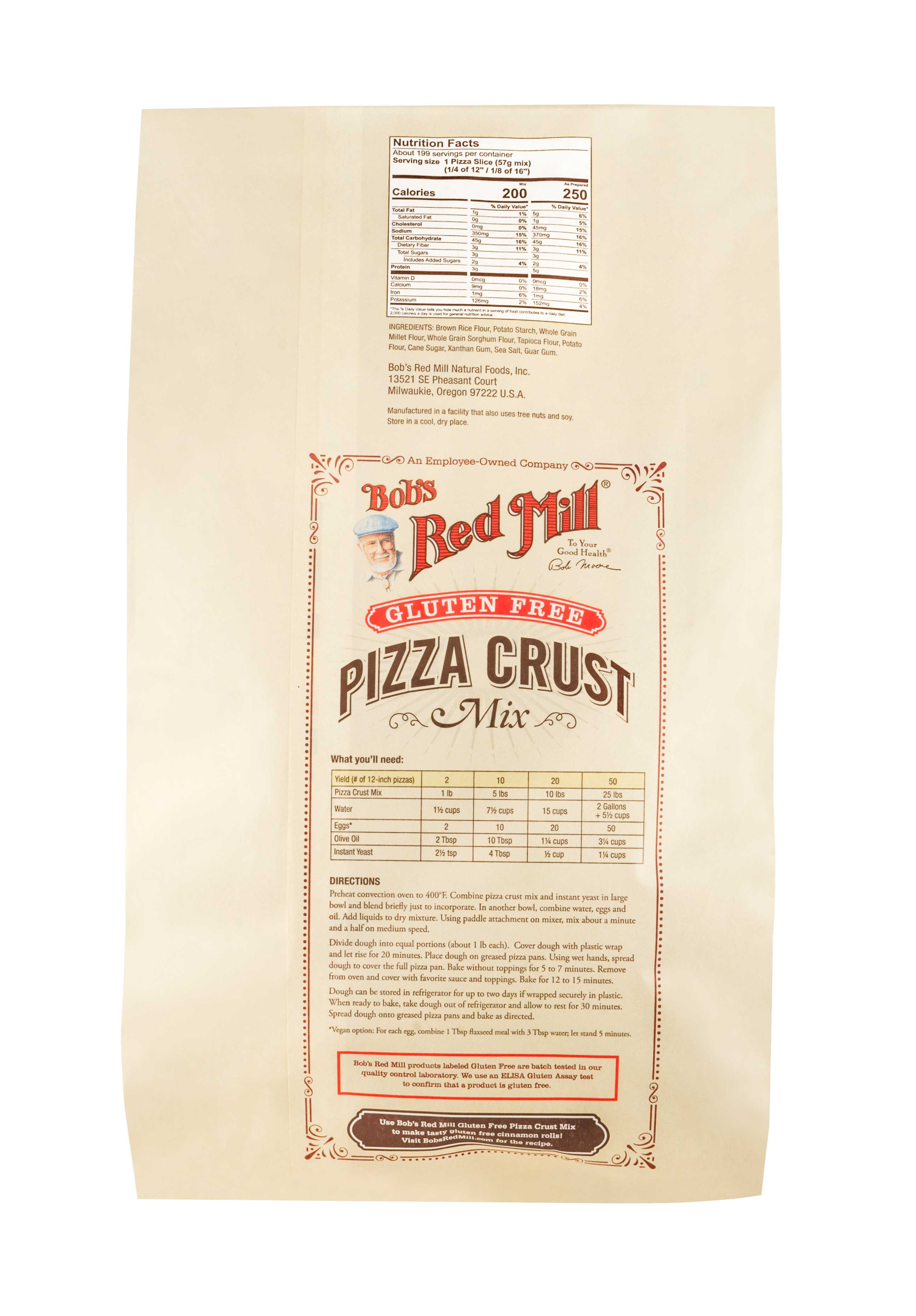 Bob's Red Mill Gluten Free Pizza Crust Mix, 25 Pound
