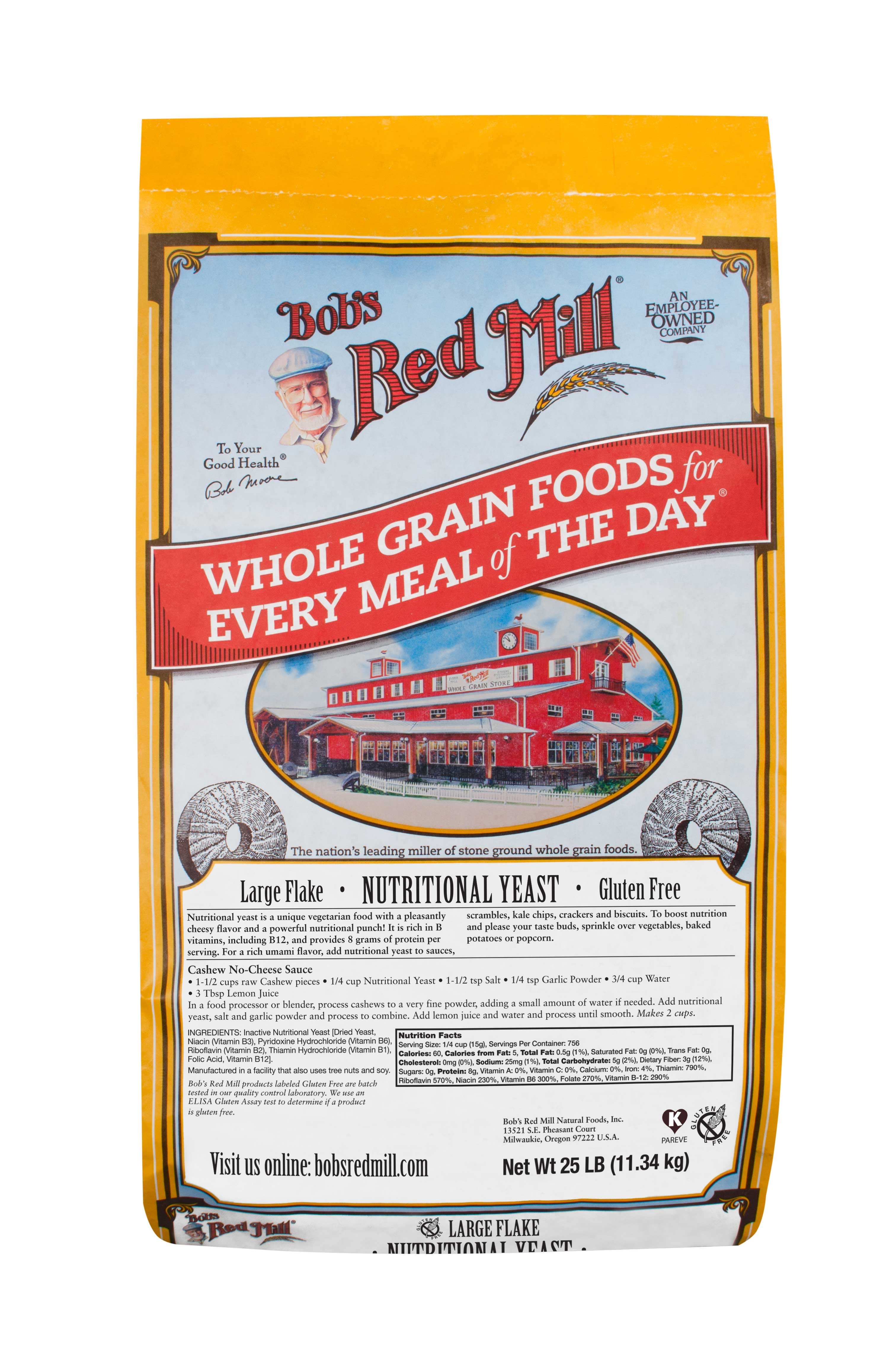 Bobs Red Mill Nutritional Yeast, 25 Pound.