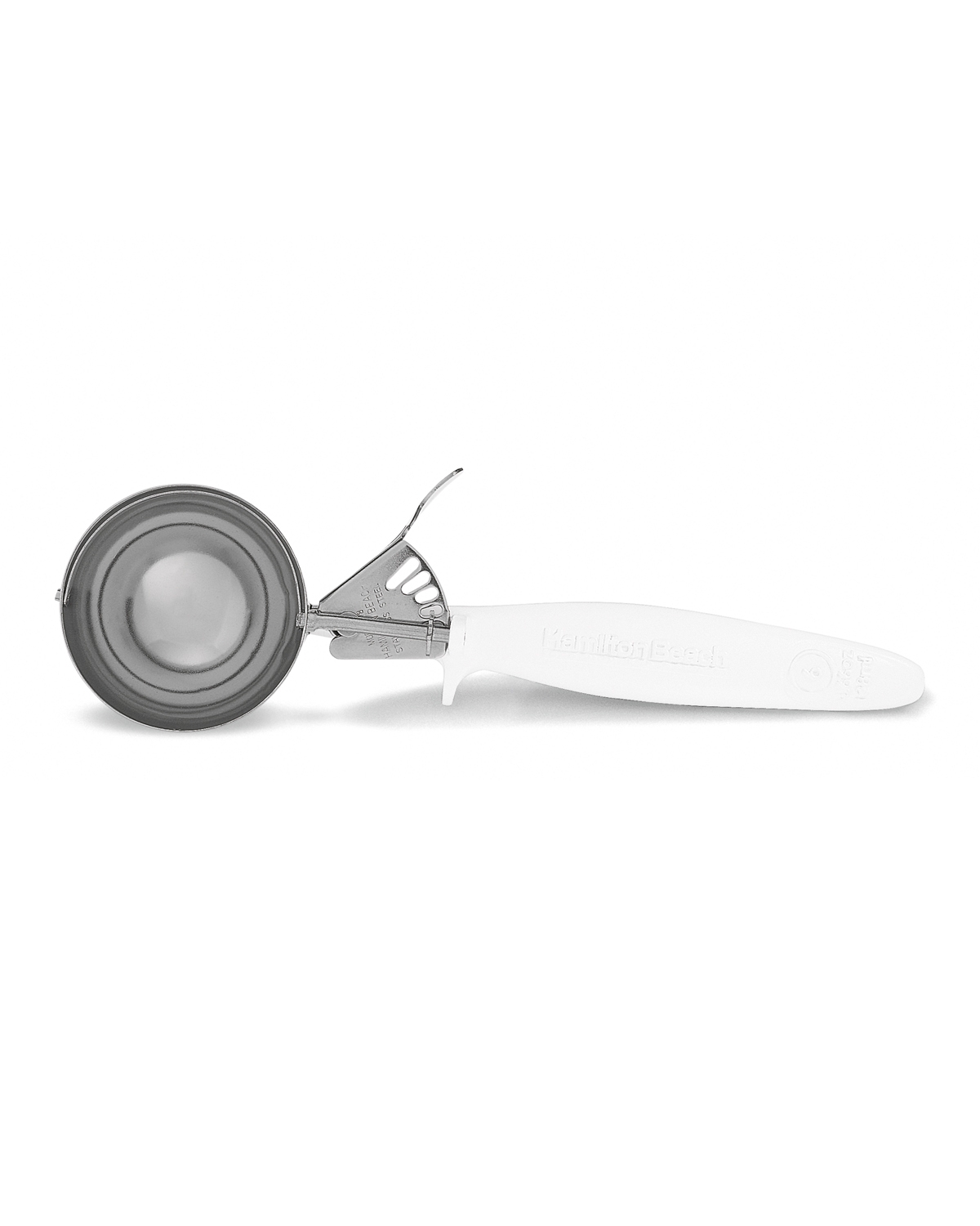White Ergogrip Microban Stainless Steel Disher.
