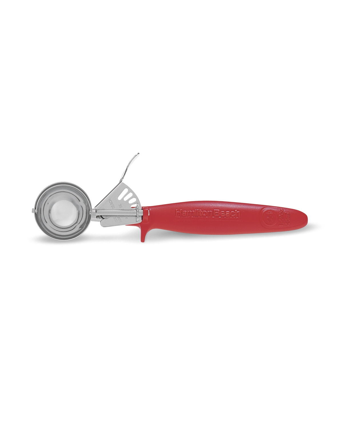 Red Ergogrip Microban Stainless Steel Disher.