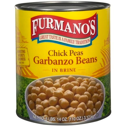 Furmanos Extra-Fancy Chick Peas in Brine, 110 Ounce -- 6 per case