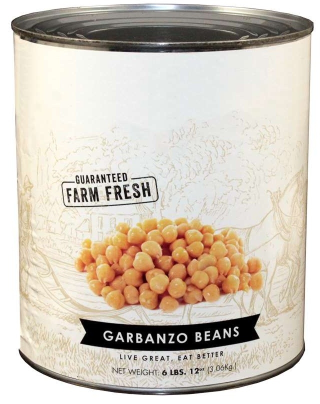 Commodity Canned Fruit and Vegetables Fancy Garbanzo Chickpeas, 110 Ounce -- 6 per case