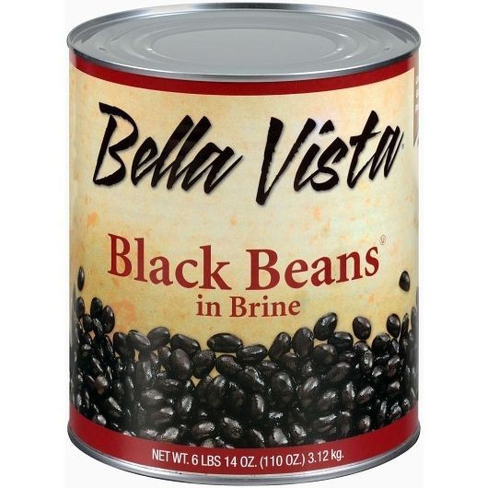 Bella Vista Low Sodium Black Beans in Brine, 110 Ounce -- 6 per case