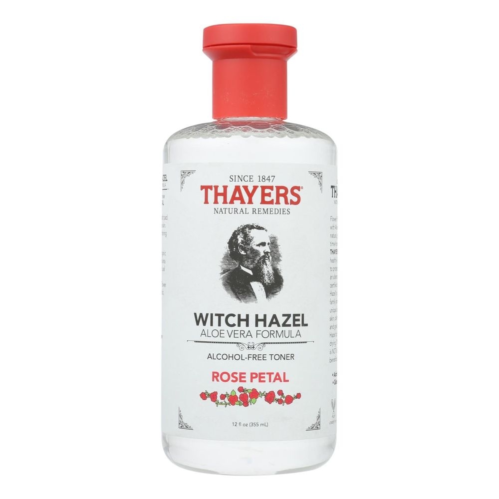 Thayers Rose Petal Witch Hazel with Aloe Vera Alcohol Free Toner, 12 Fluid Ounce