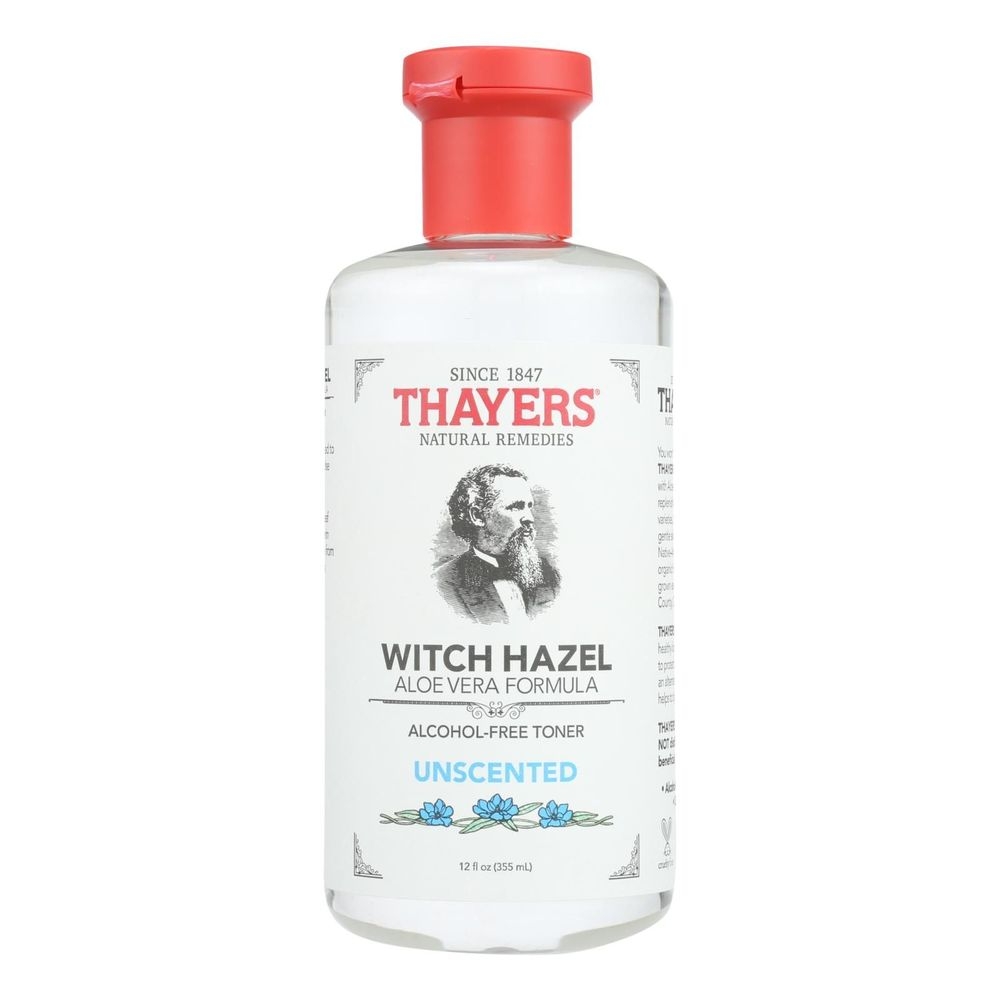Thayers Unscented Witch Hazel With Aloe Vera Toner, 12 Fluid Ounce
