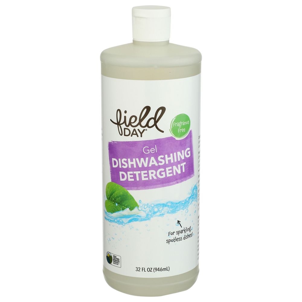 Field Day Fragrance-Free Dishwashing Detergent Gel, 32 Fluid Ounce -- 12 per case