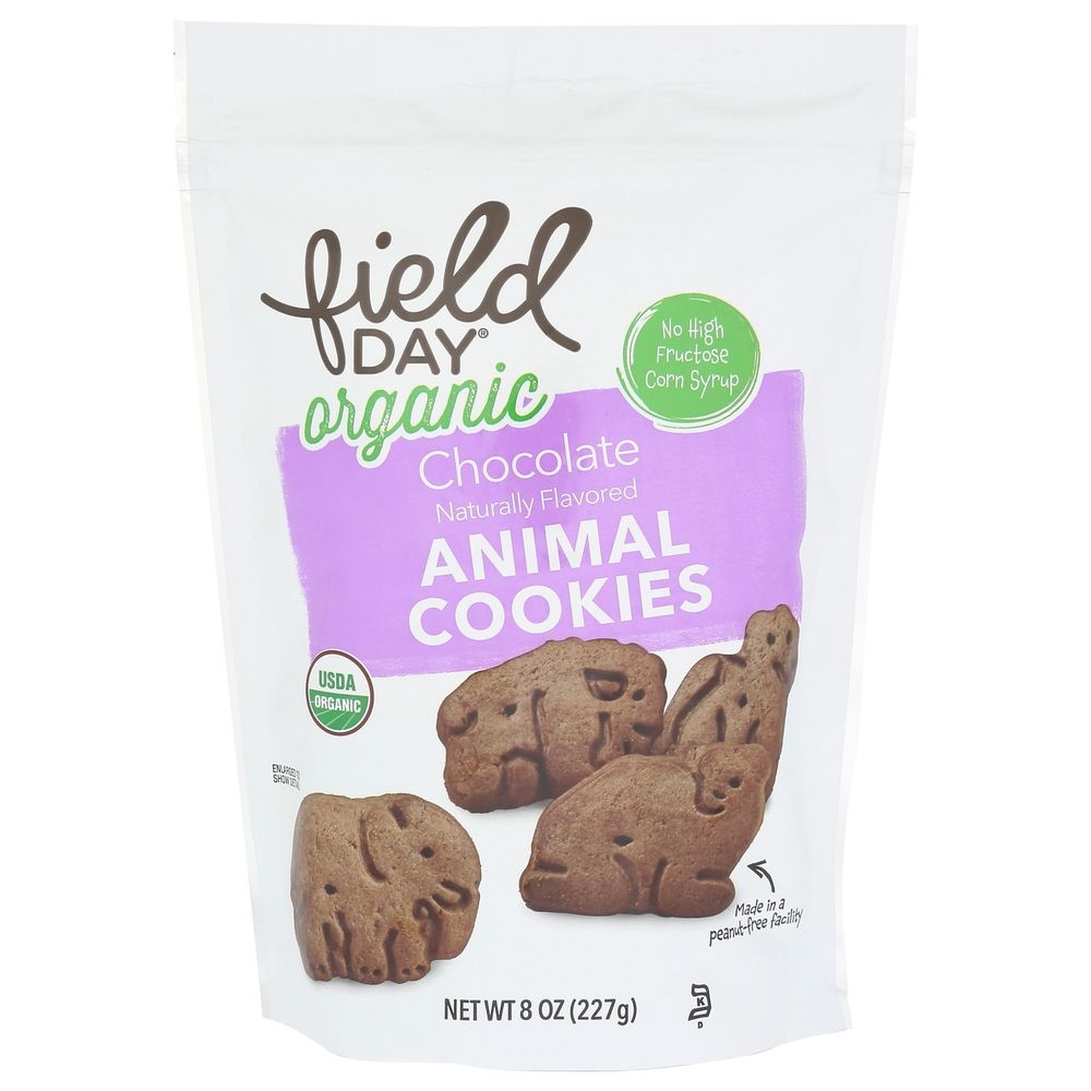 Field Day Organic Chocolate Flavored Animal Cookies, 8 Ounce -- 12 per case
