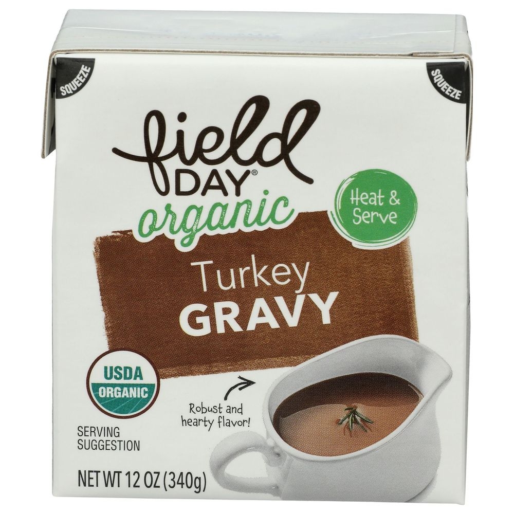 Field Day Organic Heat and Serve Turkey Gravy, 12 Fluid Ounce -- 12 per case