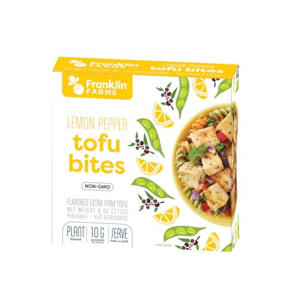 Franklin Farms Lemon Pepper Tofu Bites, 8 Ounce -- 6 per case