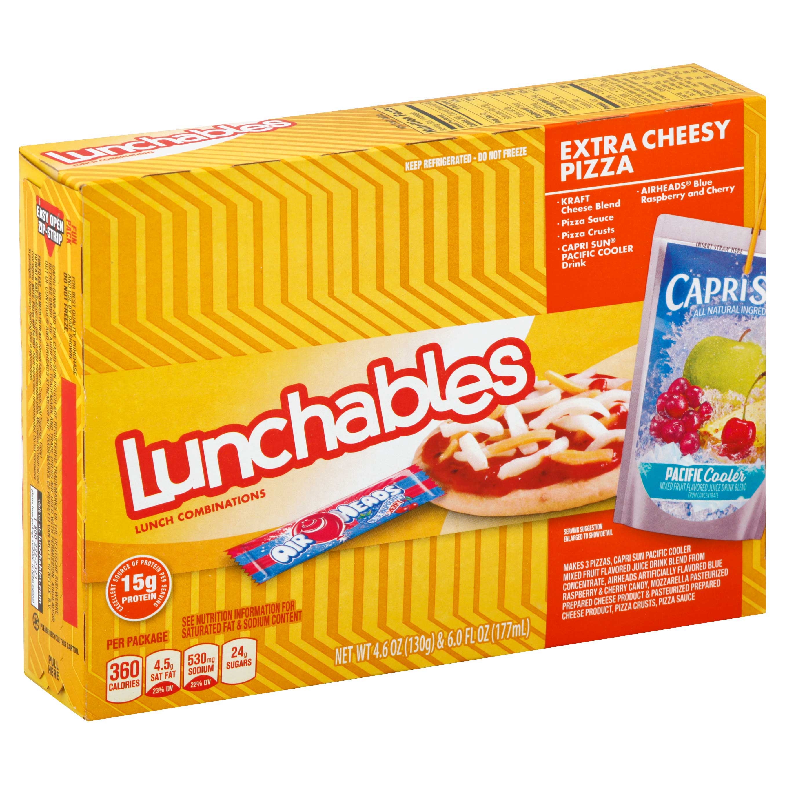 Lunchable Cheese Pizza with Capri Sun Convenience Meal, 10.6 Ounce -- 8 per case.
