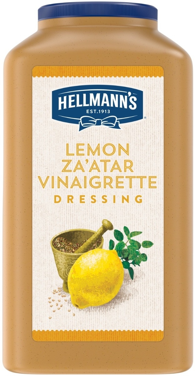 Single Hellmann's Lemon Za'atar Vinaigrette Salad Dressing Jug, 1 gallon
