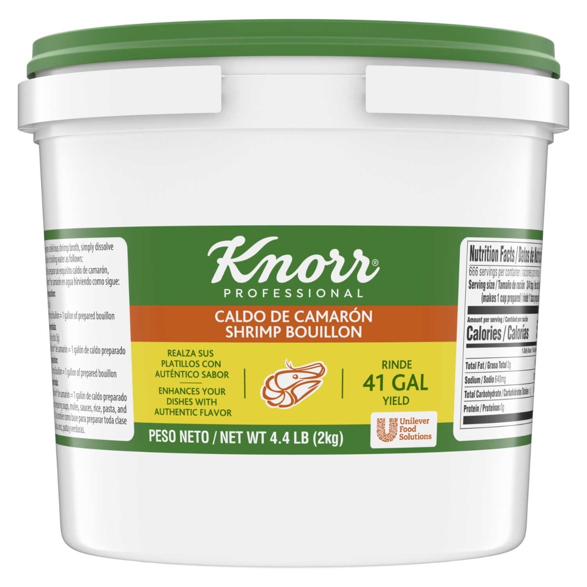 Single Knorr Professional Caldo de Camaron Shrimp Bouillon Base, 4.4 Pound