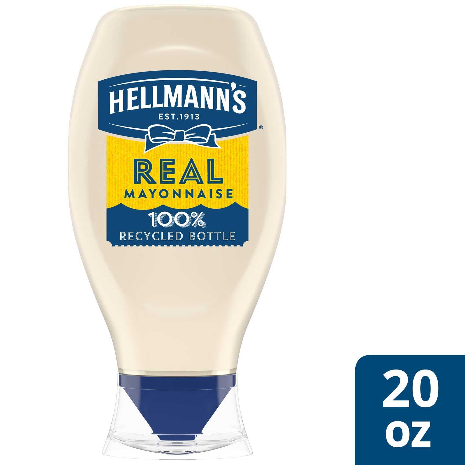 Single Hellmanns Real Mayonnaise Spread Squeeze Bottle, 20 Fluid Ounce 