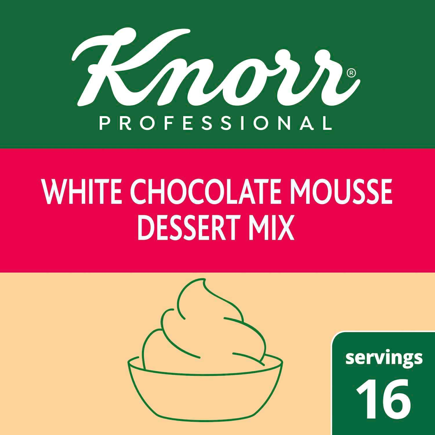 Single Knorr Professional White Chocolate Mousse Dessert Mix, 7.3 Ounce