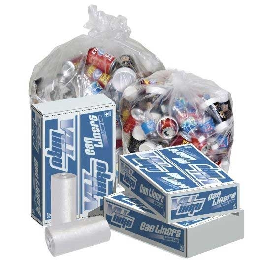 Pitt Plastics Clear Star 55 Gallon Perforated Coreless Roll Can Liner, 36 x 58 inch -- 100 per case