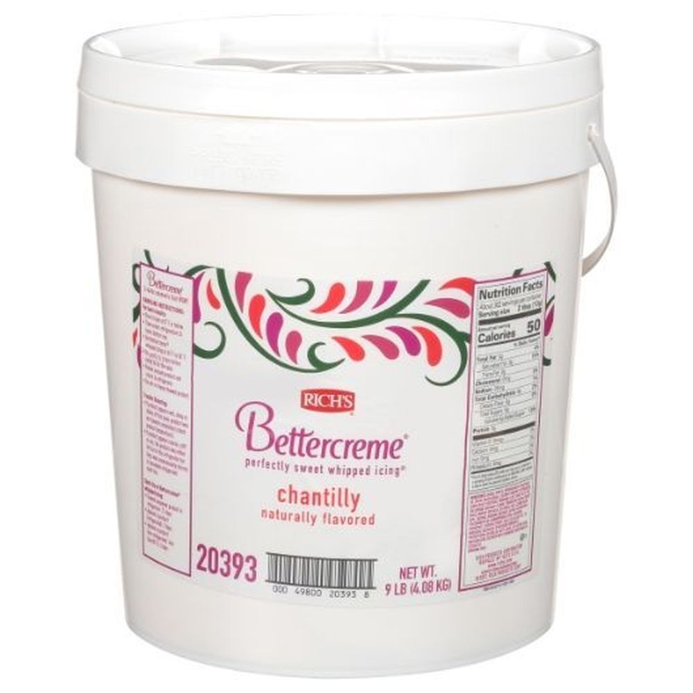 Richs Chantilly Naturally Flavored Bettercreme, 9 Pound
