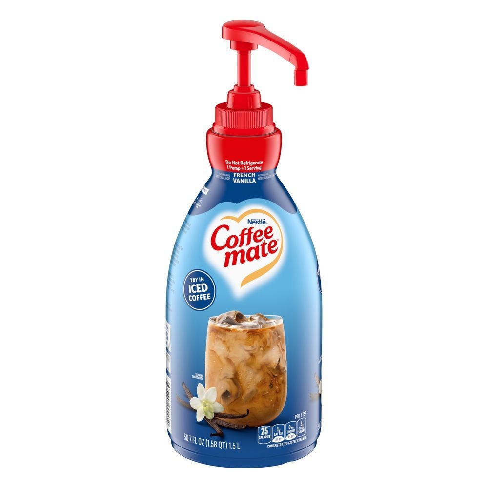 Coffee-mate Liquid Coffee Creamer, French Vanilla, 1500mL Pump Bottle