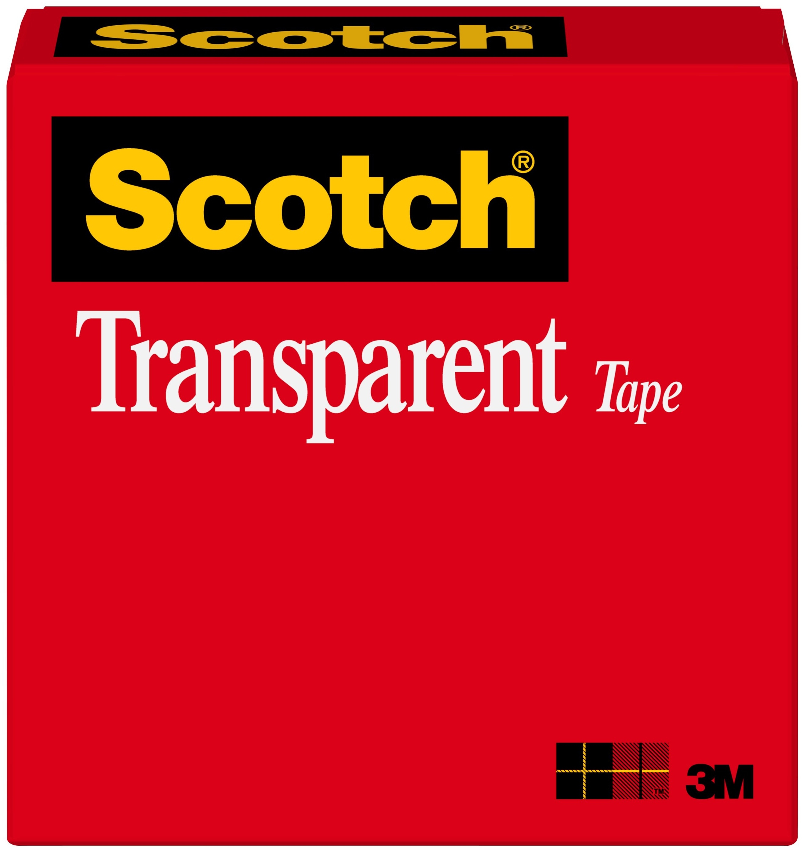3M Scotch Back-To-School Transparent Tape, 1/2 x 2592 inch -- 72 per case