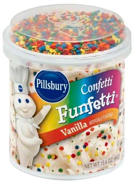 Pillsbury Confetti Funfetti Vanilla Flavored Frosting, 15.6 Ounce -- 8 per case