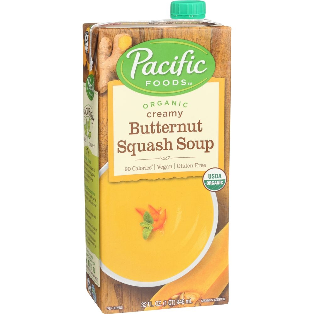 Pacific Foods Organic Creamy Butternut Squash Soup, 32 Ounce -- 12 per case.