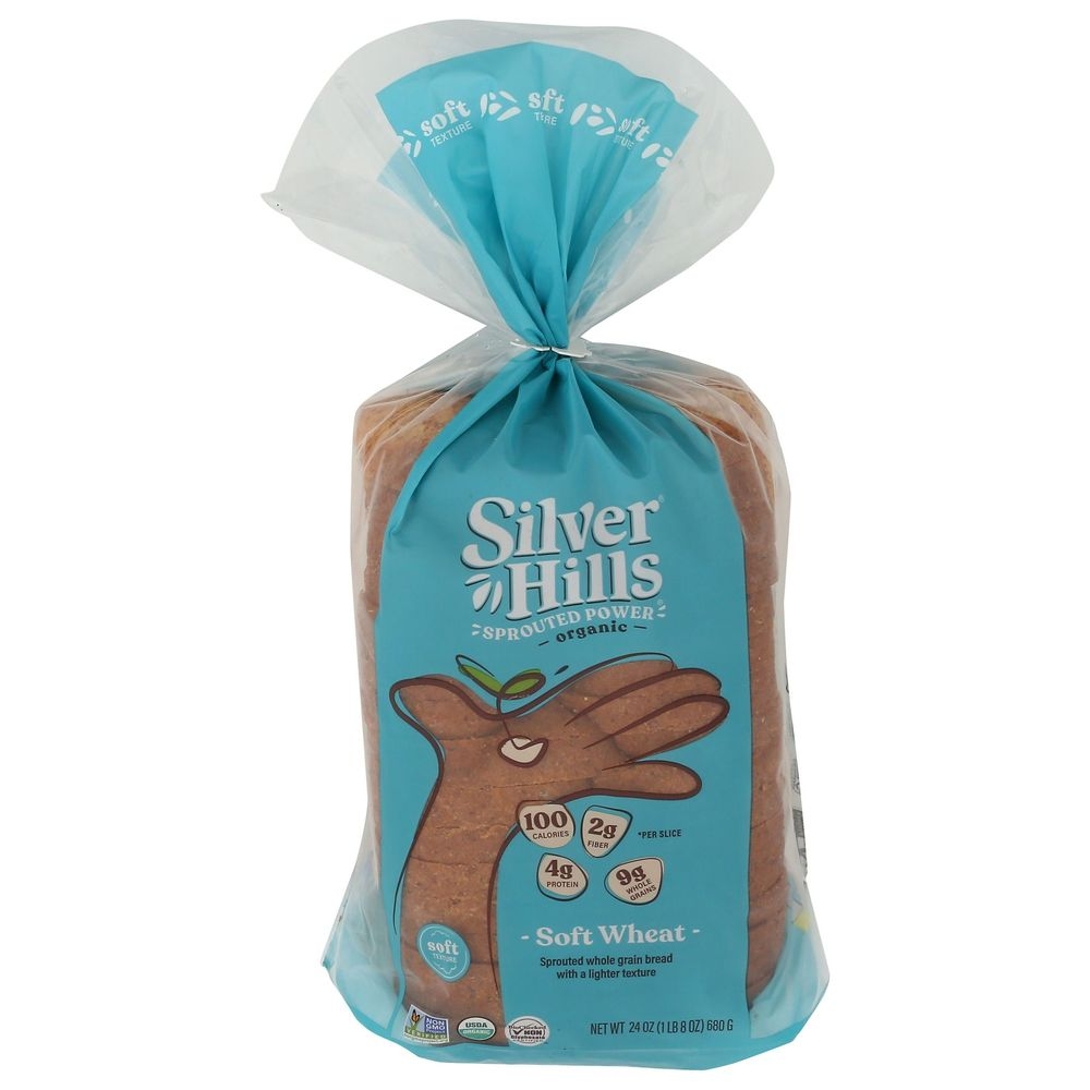 Silver Hills Organic Sprouted Power Soft Wheat Bread, 24 Ounce -- 8 per case