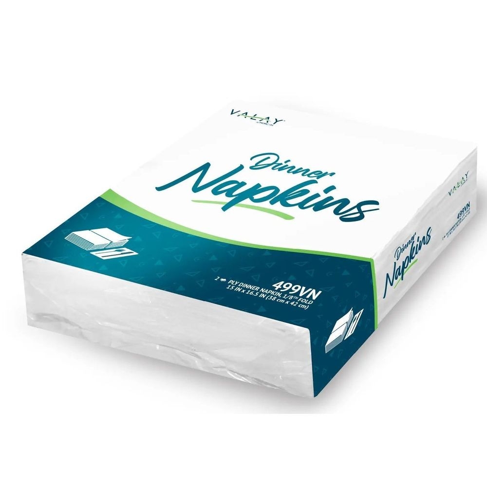 Morcon Airlaid Valay White 8 Fold 2-Ply Dinner Napkin, 100 count -- 30 per case