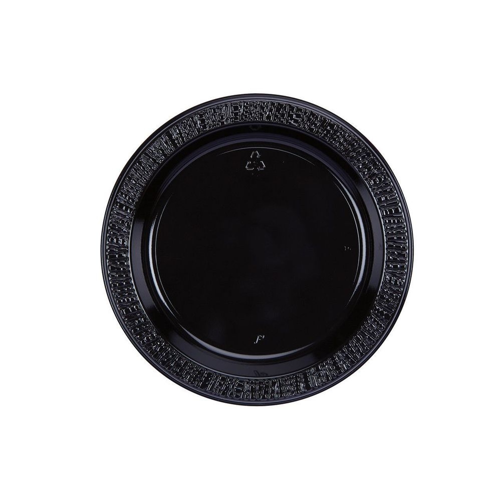 WNA Black Polystyrene Avalon Plate, 6 inch -- 1000 per case.