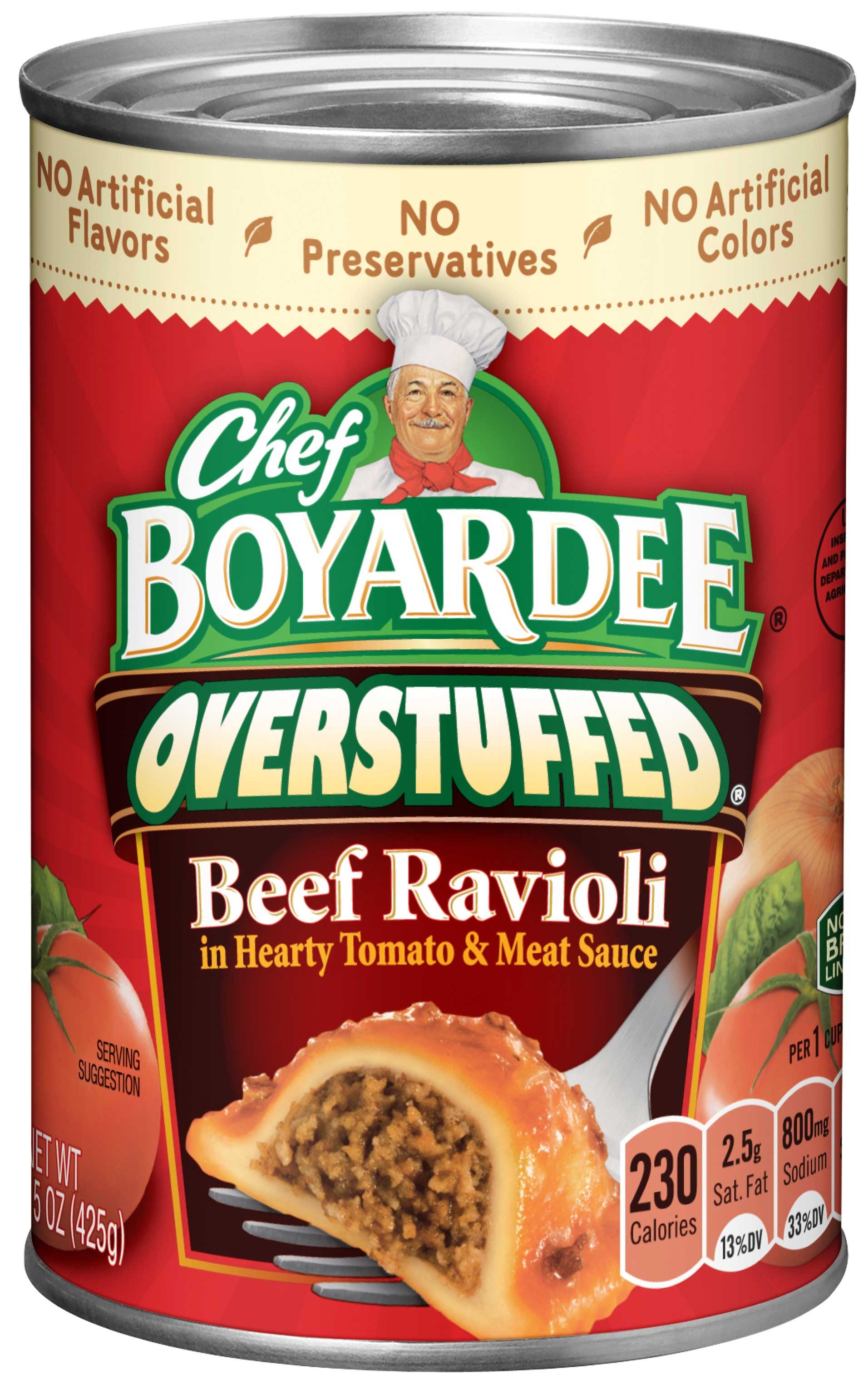 Chef Boyardee Overstuffed Beef Ravioli, 15 Ounce -- 12 per case