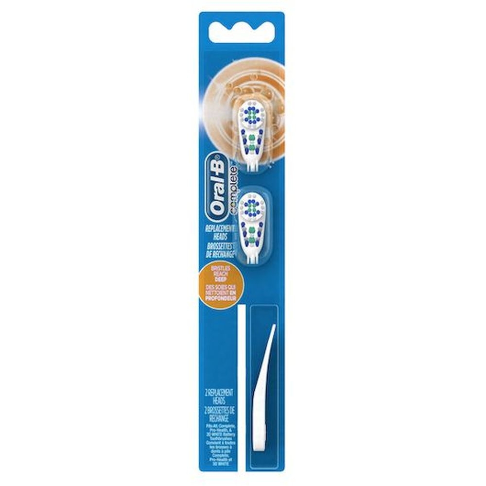 Oral-B Deep Clean Battery Powered Toothbrush Replacement Brush Head, 2 count -- 6 per case