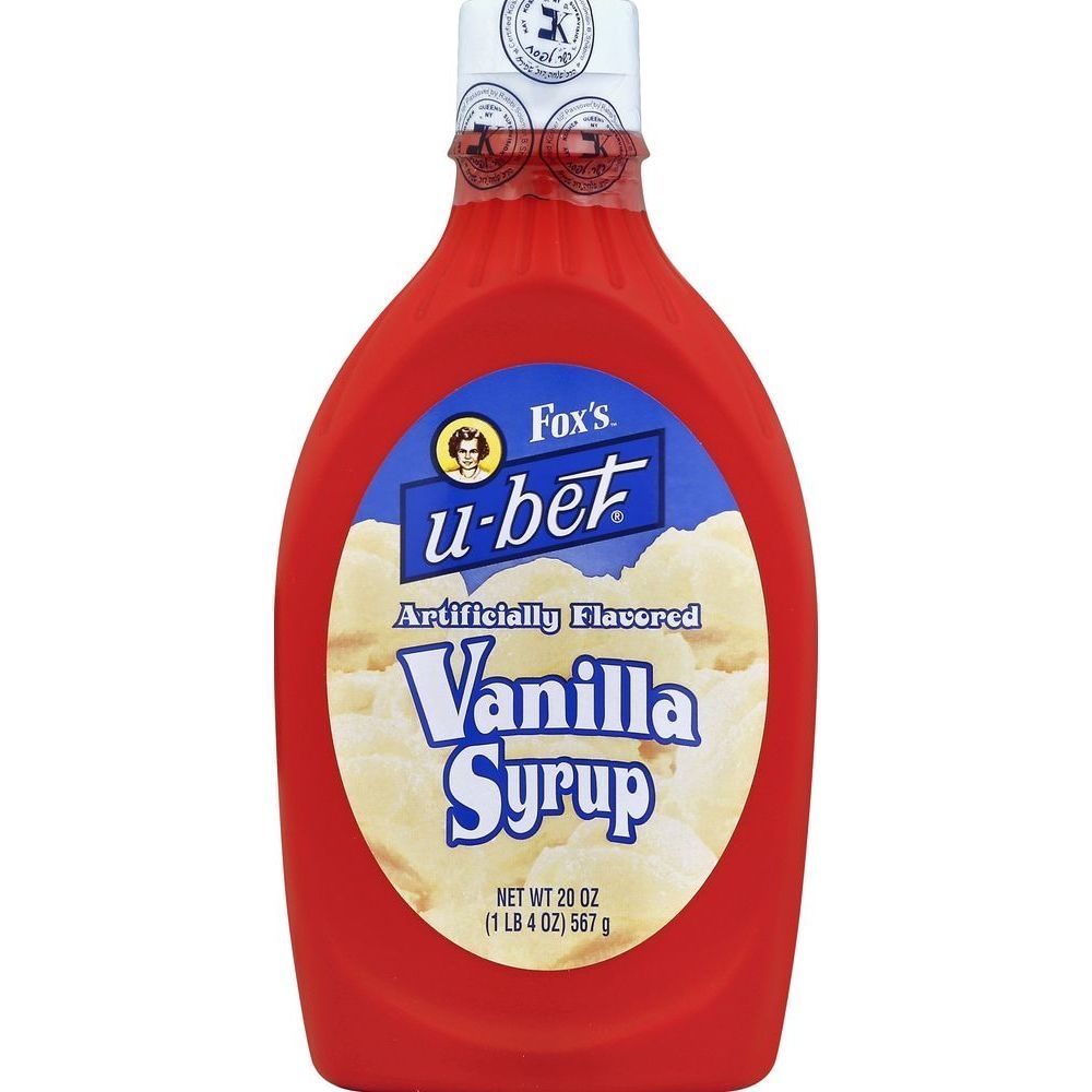 Foxs U-Bet Vanilla Syrup, 20 Ounce -- 12 per case