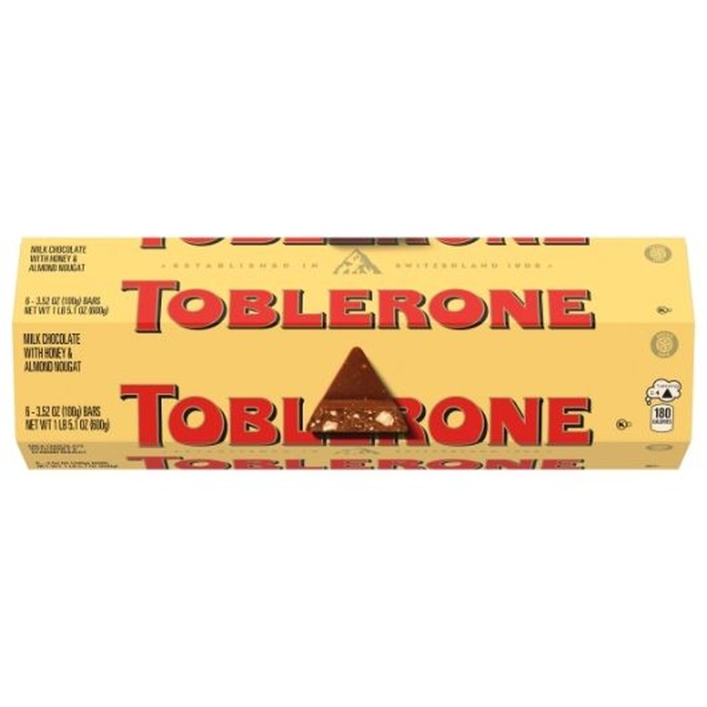 Toblerone Milk Chocolate Bar, 3.52 Ounce - 108 per case