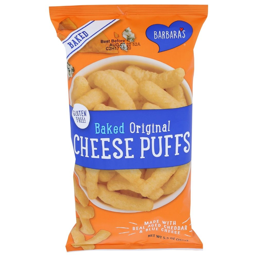 Barbaras Baked Original Cheese Puffs, 5.5 Ounce -- 12 per case