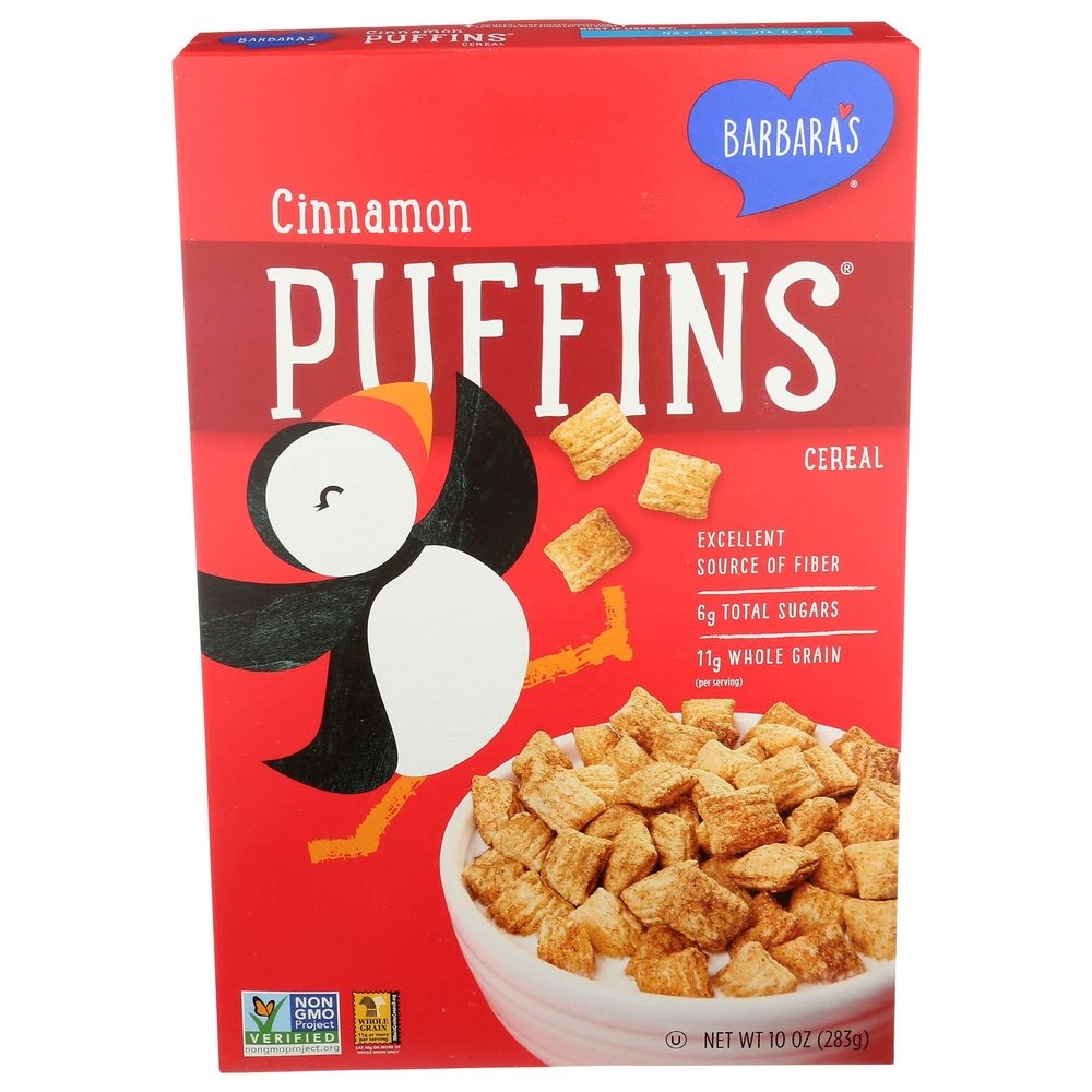 Barbaras Cinnamon Puffins Cereal, 10 Ounce -- 12 per case