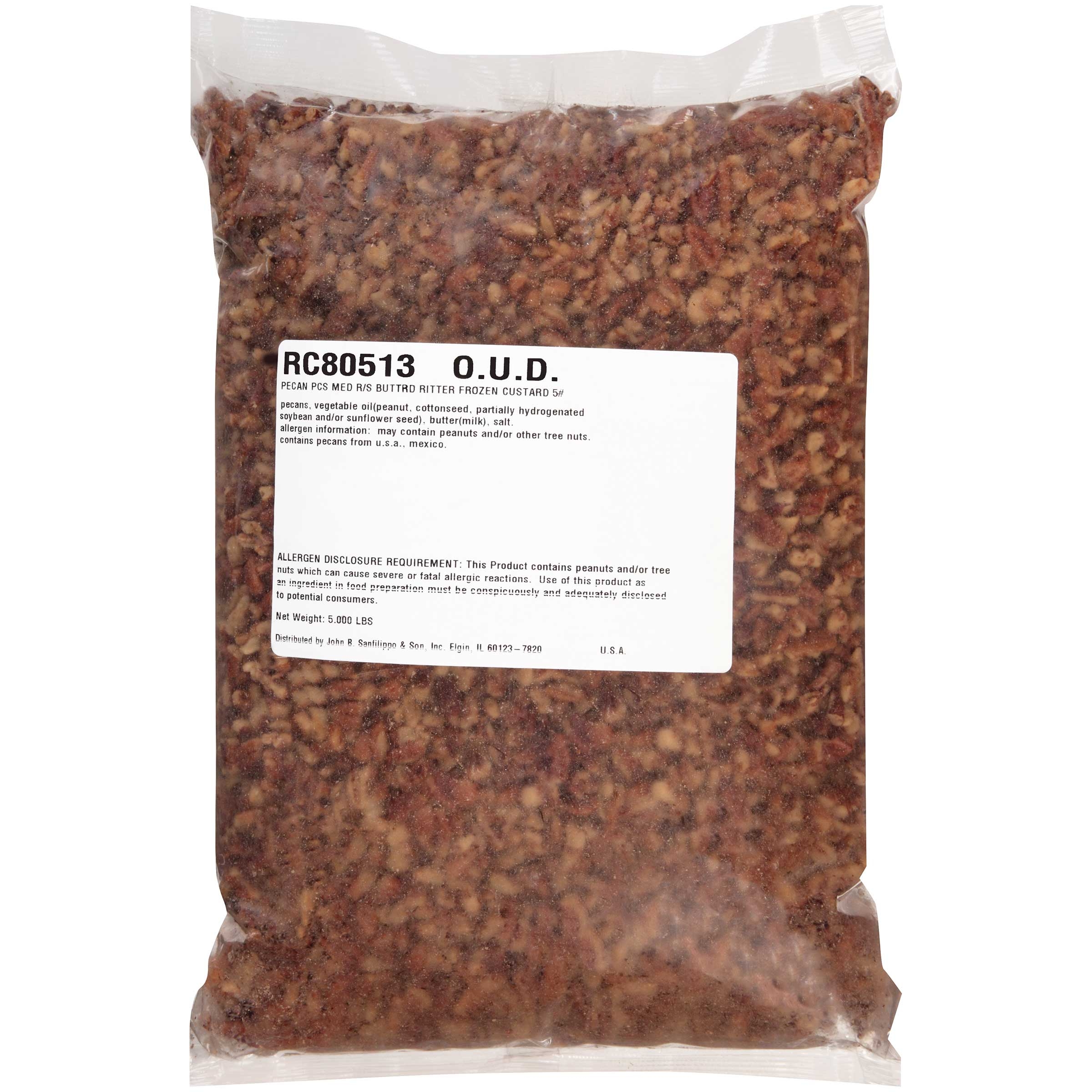 Fisher Roasted and Salted Medium Pecan Piece, 5 Pound.