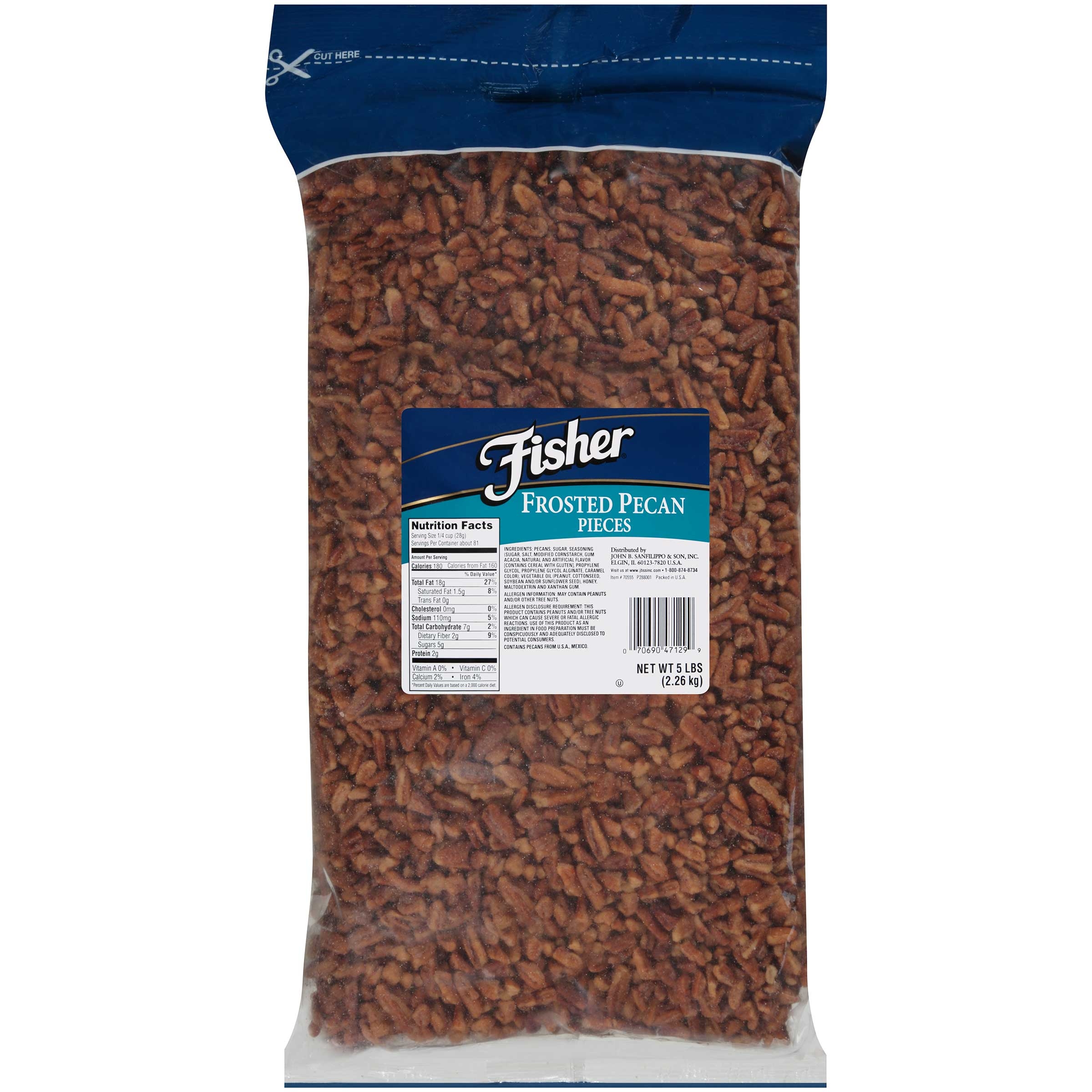 Fisher Frosted Pecan Pieces, 5 Pound.