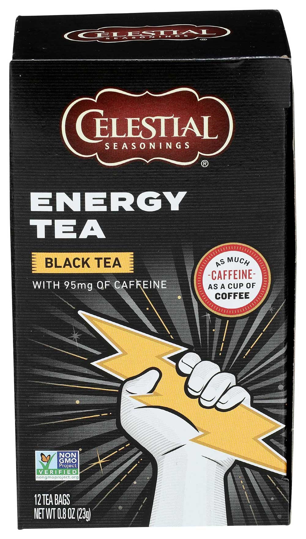Celestial Seasoning Caffeine Energy Black Tea, 12 tea bags -- 6 per case