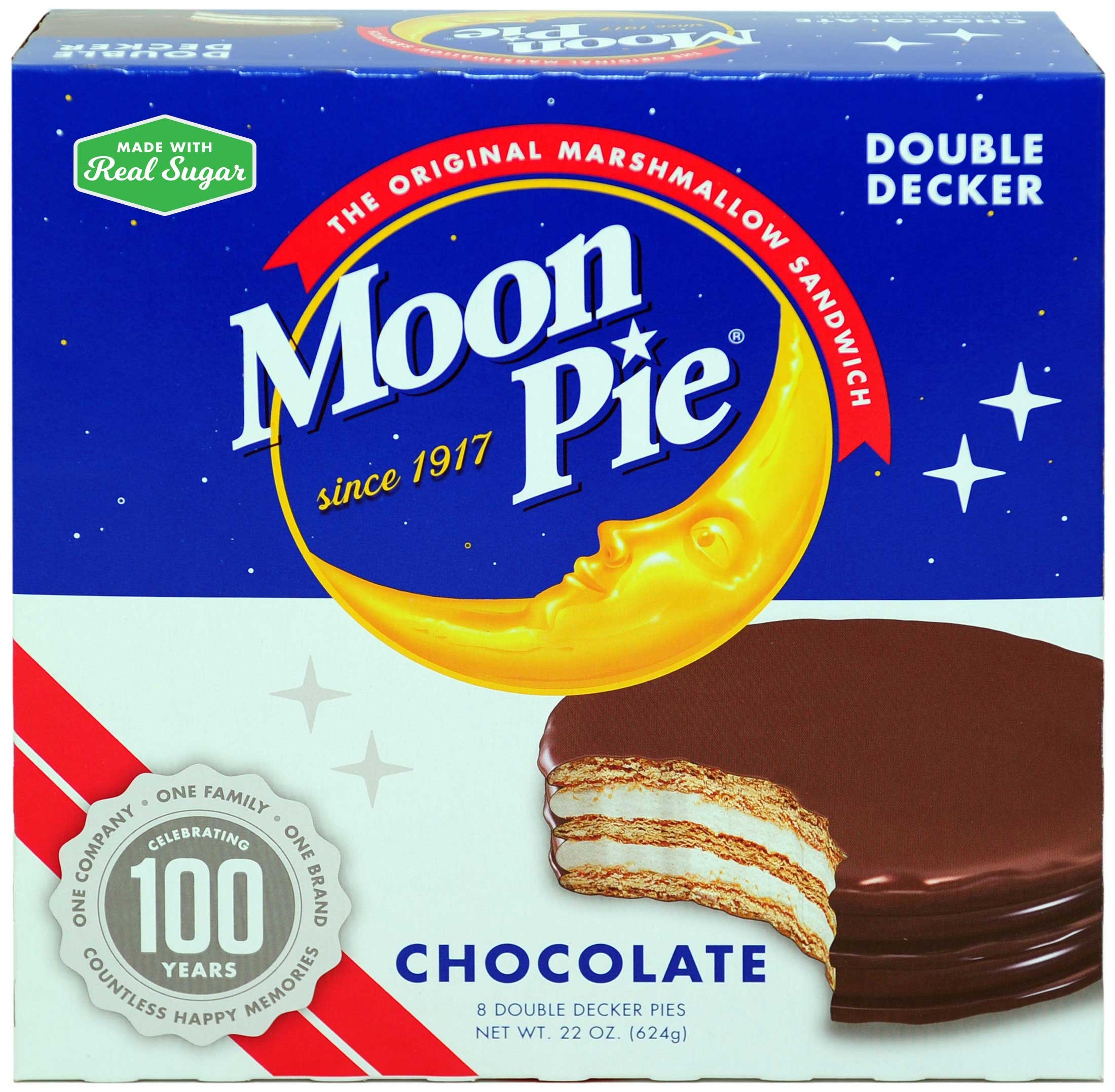 Moon Pie Chocolate Marshmallow Sandwich, 8 count per pack -- 32 per case.