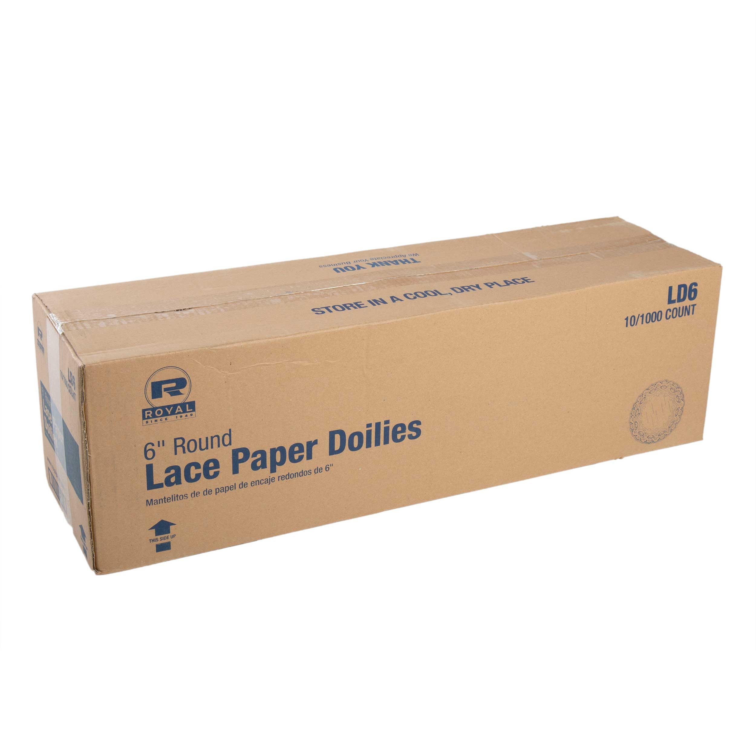 Royal Lace Doilie, 6 inch -- 10000 per case.