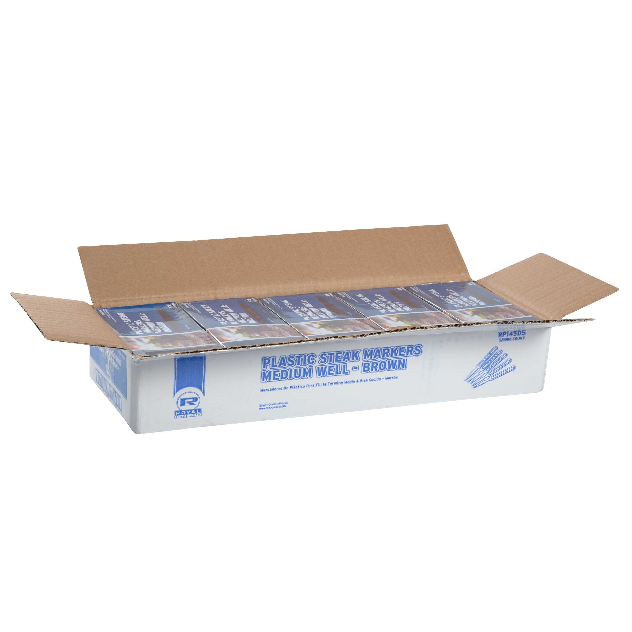 Royal Plastic Medium Brown Well Steak Marker -- 5000 Per Case