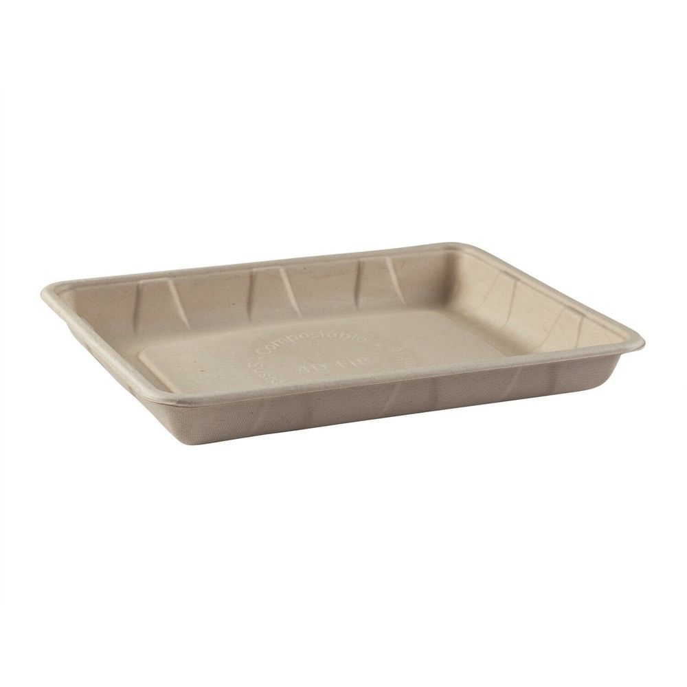 Primeware 9.4 x 6.9 x 1.2 inch Tan Fiber Tray, 125 count -- 2 per case
