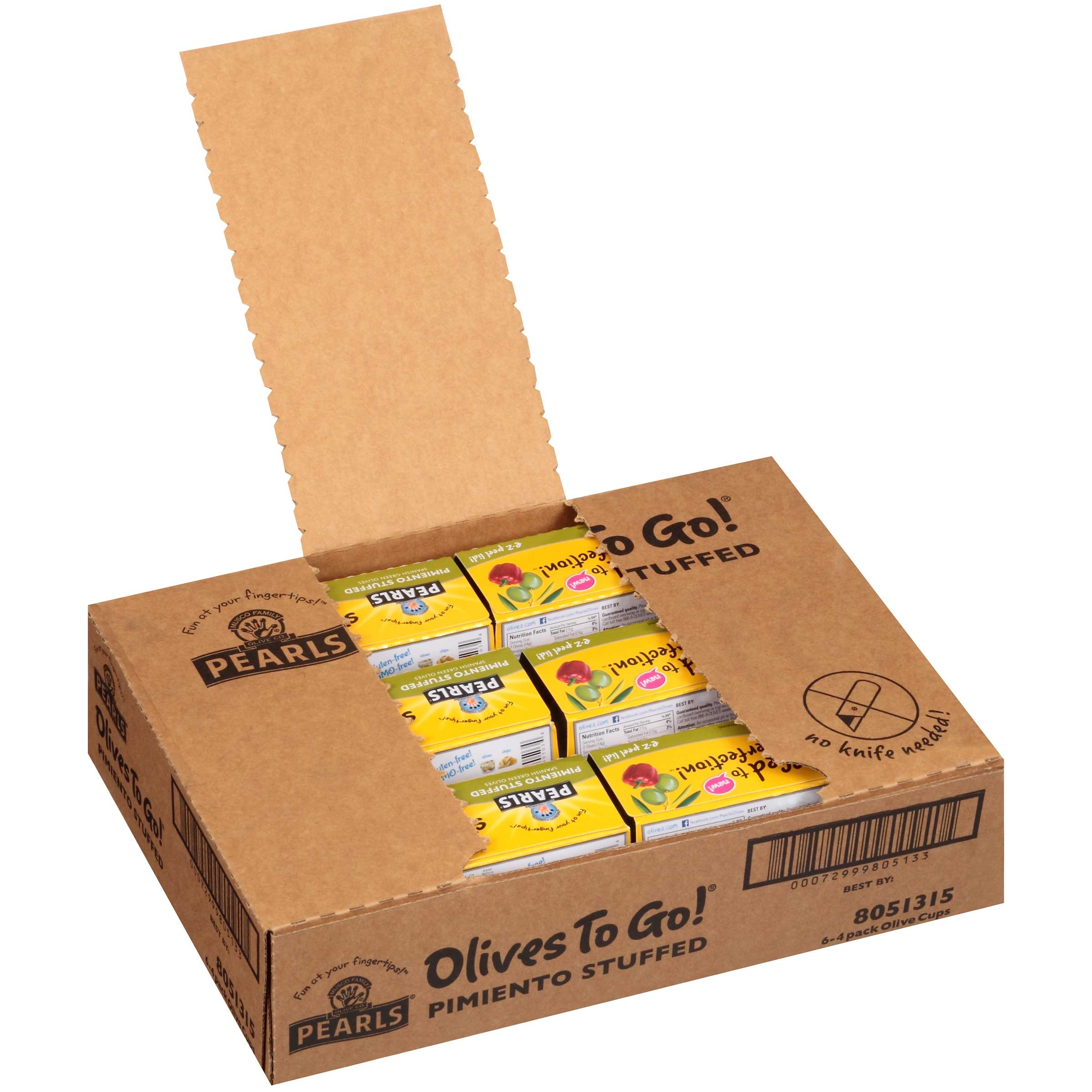 Pearls Pimento Stuffed Manzanilla Olives, 6.4 Ounce -- 6 Per Case