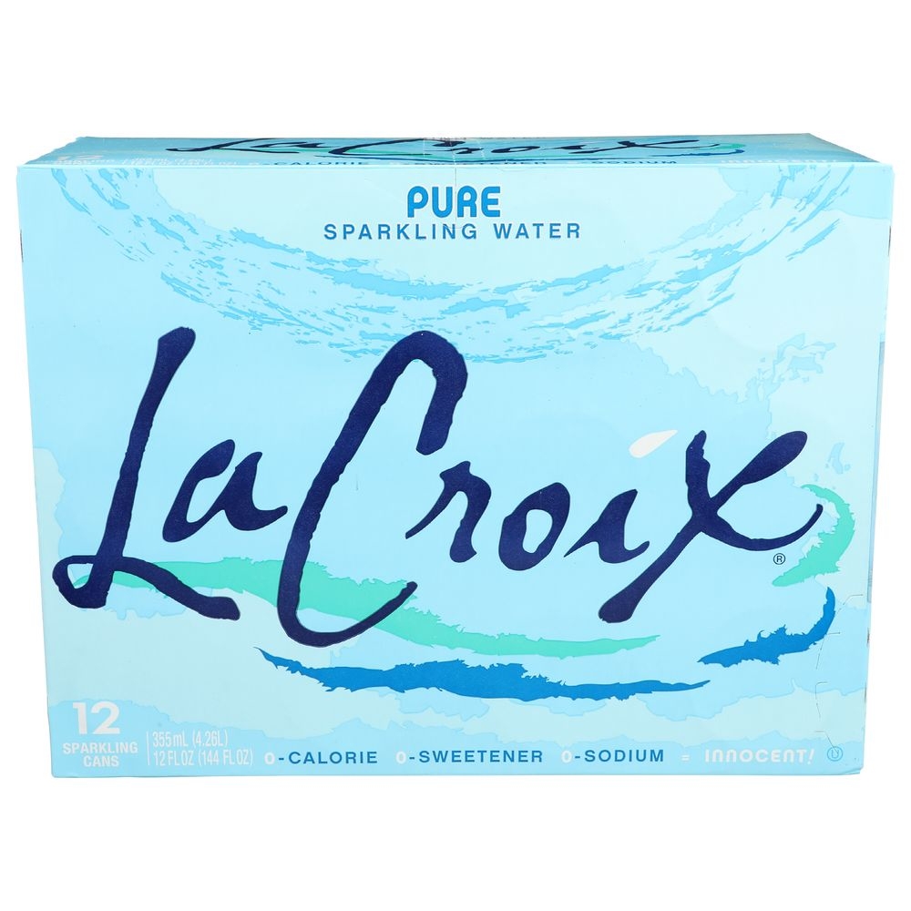 Lacroix Natural Sparkling Water, 12 Fluid Ounce Can -- 24 per case.