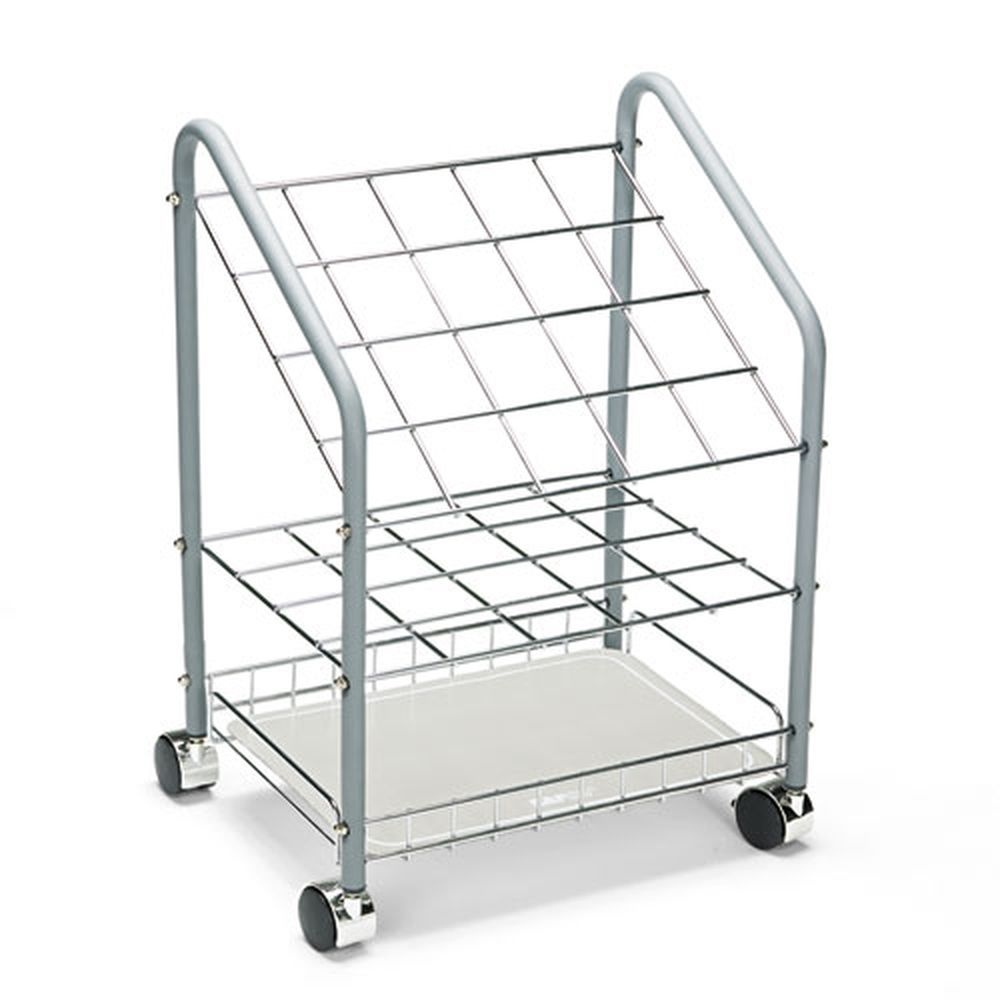 Safco 20 Compartments Gray Wire Roll/Files, 18 x 12.75 x 24.5 inch