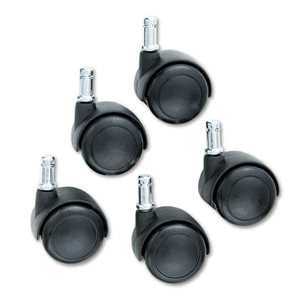Safco TaskMaster Black Grip Ring Stem Hard Floor Casters with 2 inch Wheel