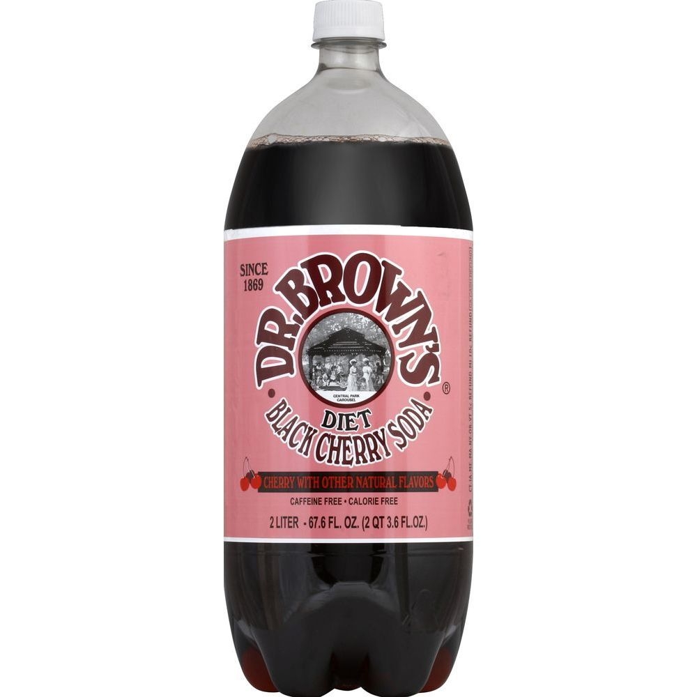 Dr. Browns Diet Black Cherry Soda, 67.6 Ounce -- 6 per case