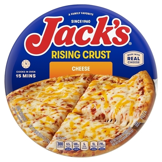 Jacks Naturally Rising Cheese Pizza, 25 Ounce -- 12 per case