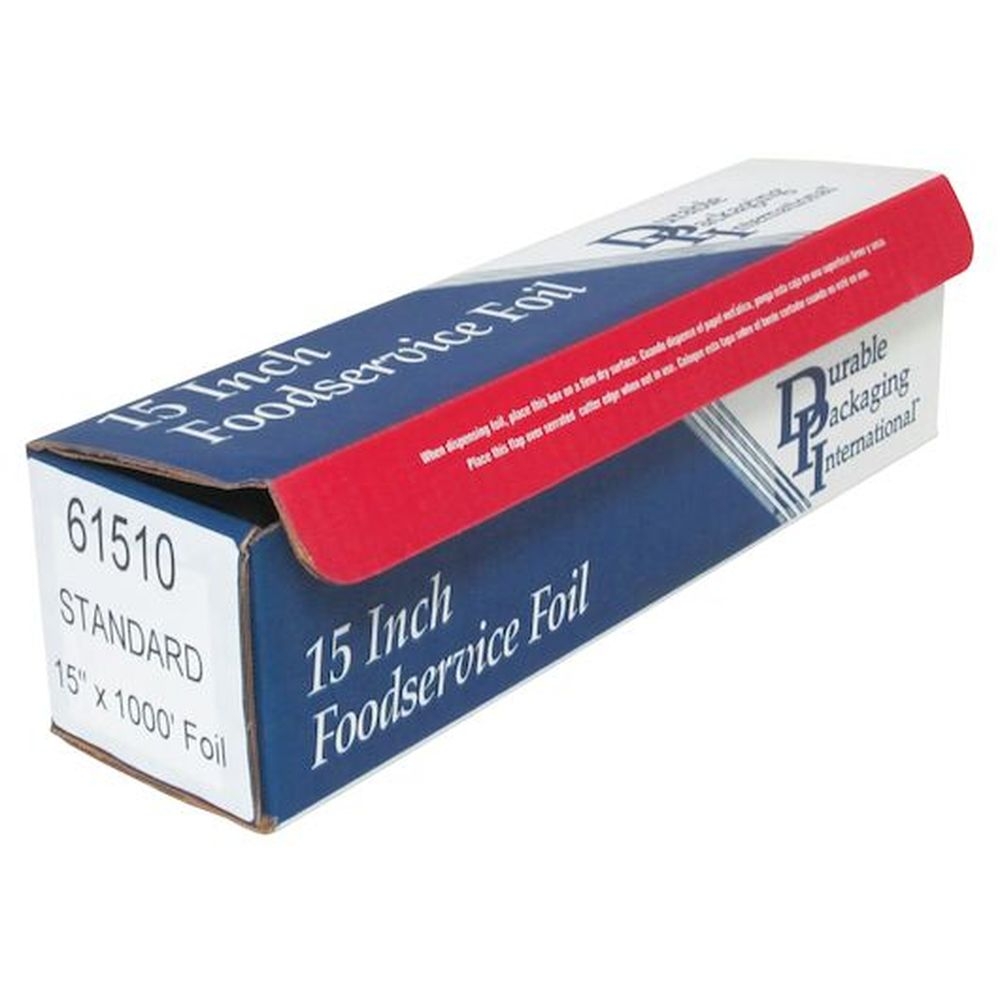 Durable Packaging Standard Aluminum Foil Roll, 15 Inch X 1000 Feet