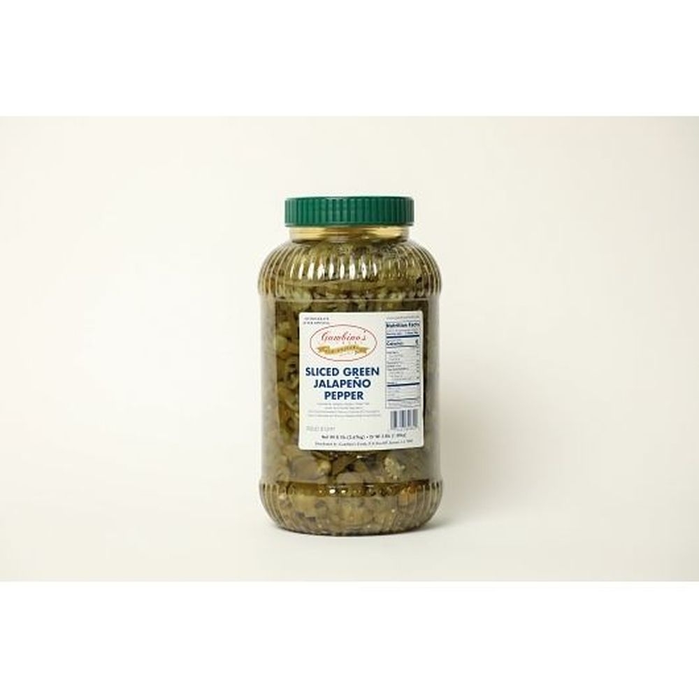 Gambinos Foods Sliced Jalapeno Peppers, 4 Gallon